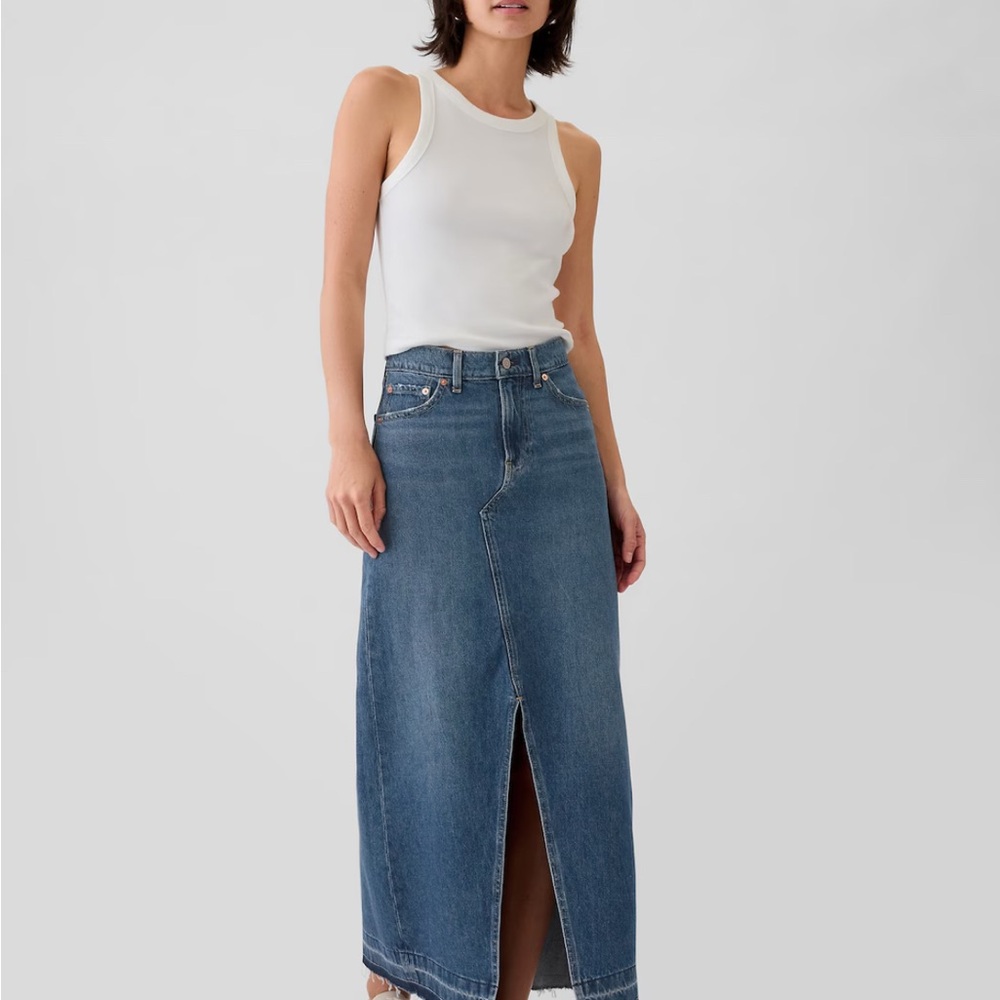 Denim maxi skirt from the GAP
